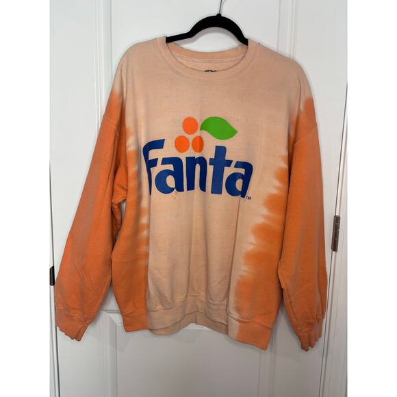 Fanta Orange Logo Crewneck Sweatshirt Tie-Dye Style Unisex Size Medium - Picture 2 of 5